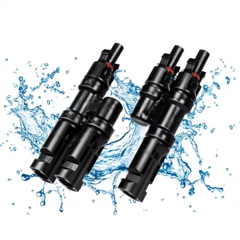 LogiLink sol-Y-stik-sæt, 2 stk., MC4-kompatibel, stik & bøsning, PVC, sort