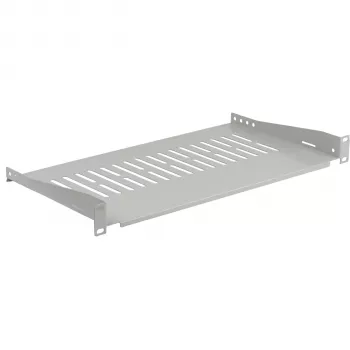 EFB ELEKTRONIK 19 inch 1U fast hylde, 250 mm dyb, 10 kg belastning, lysegrå RAL 7035
