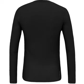 Salewa Cristallo Warm Amr L/S Tee herre Alpine Merino baselayer - Black Out