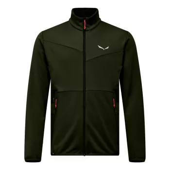 Salewa Puez Cammino PL Hætteløs Fleecetrøje Herre Dark Olive