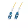 LogiLink Uniboot push-pull LC-LC OS2 singlemode fiberpatchkabel, 0,5 m, LSZH, gul