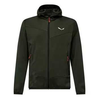 Salewa Puez Altavia PL HD herre hættefleece-jakke - mørkeoliven, størrelse M