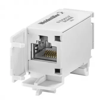 Weidmüller IE-TO-RJ45-C-LP industriel RJ45 feltmonteringsstik, Cat.6A, afskærmet, IDC uden værktøj, zinkstøbegods