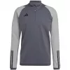 adidas Tiro 23 Competition trænings-top herre Team Grey Four slim fit kvartlynlås langærmet AEROREADY genanvendt polyester HU1316
