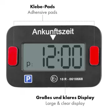 LogiLink elektronisk parkeringsskive, KBA-certificeret, sort