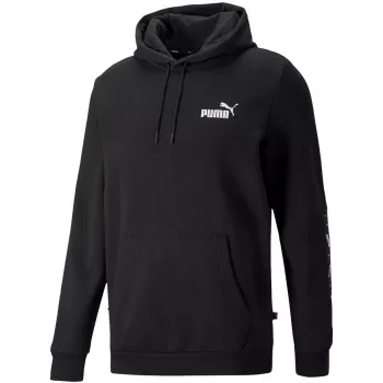 PUMA ESS+ Tape Hoodie FL sort Herre-Hoodie Størrelse L