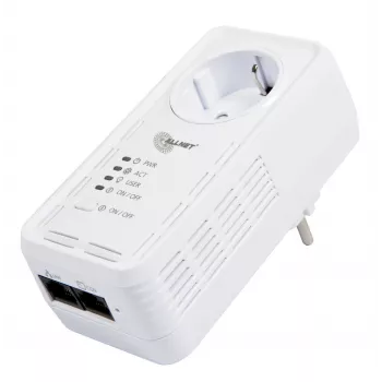 ALLNET ALL3075v4 smart plug med Wi-Fi og Ethernet, energiovervågning, type F Schuko, 16A, 3680W