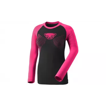 Dynafit Speed Dryarn L/S tee dame langærmet baselayer - Pink Glo, størrelse L