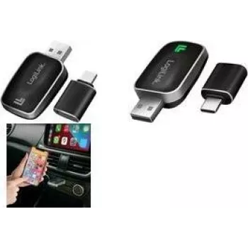 LogiLink BT 5.0 kabelbaseret til trådløs CarPlay / Android Auto-adapter, dongle-type