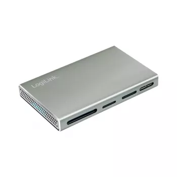 LogiLink USB 3.2 Gen1 5-in-1 Card Reader, Metal Case, Silver