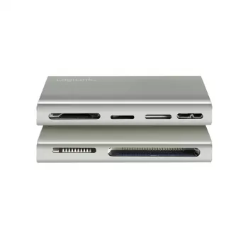 LogiLink USB 3.2 Gen1 5-in-1 Card Reader, Metal Case, Silver