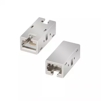 LogiLink Cat.6A afskærmet RJ45 inline-kobler, metalhus, industrikvalitet