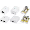 LogiLink Cat.6A Shielded Surface Mount Box, 1x RJ45, White RAL 9003, 10G, Tool-free, PoE++