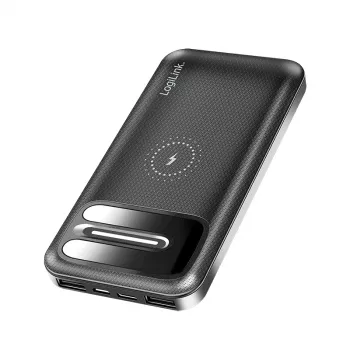 LogiLink PA0305 mobil powerbank 8000 mAh med trådløs opladning, sort