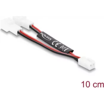 Delock Y-splitter blæserkabel 1x 2-pin hun til 2x 2-pin han 10 cm