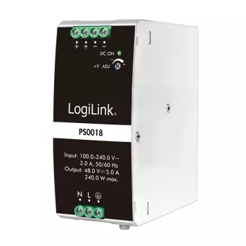 LogiLink Professional skinne-strømforsyning 240 W 48 V