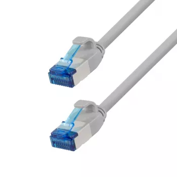 LogiLink Cat.6A Slim S/FTP LSZH patchkabel, grå, 10 m, SlimLine