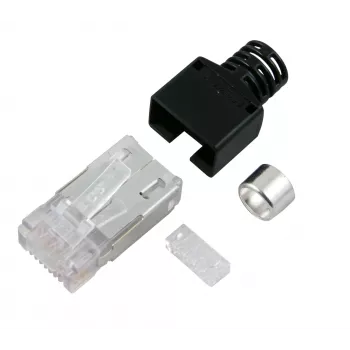EFB Elektronik Stewart SS37 RJ45 stik, feltkonfektionerbar, skærmet, værktøjsfri, Cat.6A/7/7A/8, zinkstøbt, guldkontakter
