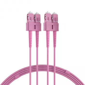 EFB Elektronik O0318.1-1.2 SC Duplex OM4 Multimode fiberoptisk patchkabel, 1 m, violet, LSZH