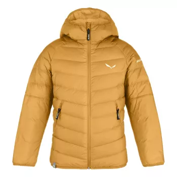 Salewa Brenta RDS dunjakke børn Spruce Yellow 104-116 cm