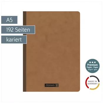 Brunnen FACT!plus A5 ternet notesbog 96 ark brun