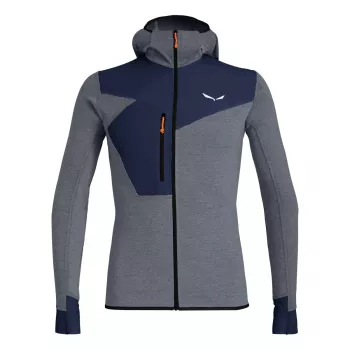 Salewa Puez 2 Dry langærmet full zip hættetrøje Navy Blazer XL