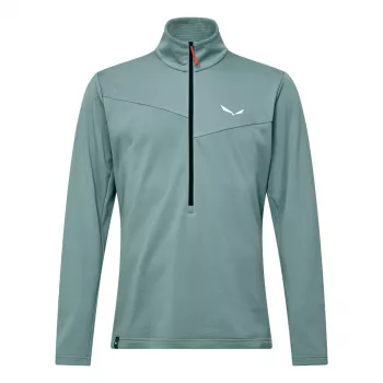 Salewa Puez Cammino Polarlite fleecejakke med halv lynlås til herre, Willow, S