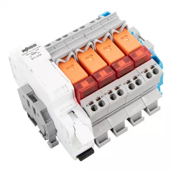 WAGO 821-507 interface-relæmodul, 24 V DC, 1 vekselkontakt, Push-in CAGE CLAMP, Westnetz-kompatibel