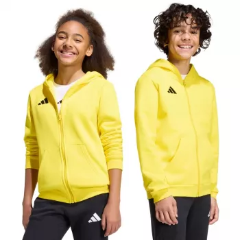 adidas Entrada 26 full-zip hættetrøje børn gul KH1777 152cm
