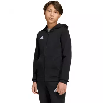 adidas Entrada 26 Full Zip Hoodie børn sort 128cm