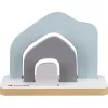 TONIES Mini Reol - Hus 11003995 (rosa) - Pink Husformet MDF-Reol med 2 Hylder, 3 Rum, til Børneværelse, Babyværelse, EN 71 certificeret