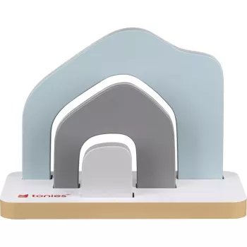 TONIES Mini Reol - Hus 11003995 (rosa) - Pink Husformet MDF-Reol med 2 Hylder, 3 Rum, til Børneværelse, Babyværelse, EN 71 certificeret