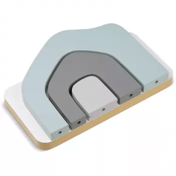 TONIES Mini Reol - Hus 11003995 (rosa) - Pink Husformet MDF-Reol med 2 Hylder, 3 Rum, til Børneværelse, Babyværelse, EN 71 certificeret