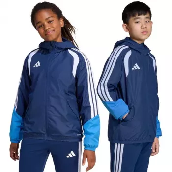 adidas Tiro 26 Competition alletvejrsjakke børn Team Navy Blue/hvid 164 cm