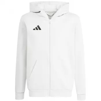 adidas Entrada 26 full-zip hoodie børn hvid KH1783 140 cm
