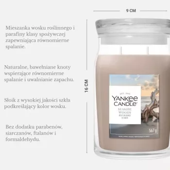 Yankee Candle Signature Seaside Woods duftlys i stort glas 567 g