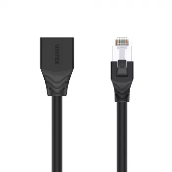 UNITEK Cat.6 STP RJ45-forlængerkabel (8P8C) han til hun, 2m, sort
