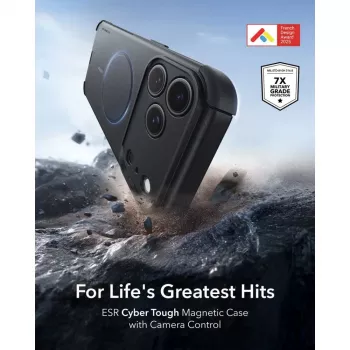 ESR Cyber Tough MagSafe-cover til iPhone 17 Pro Max / 18 Pro Max - sort