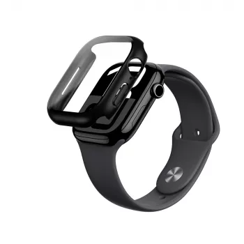 AMAZINGTHING Radix Glass Case med hærdet glas til Apple Watch 46mm, sort