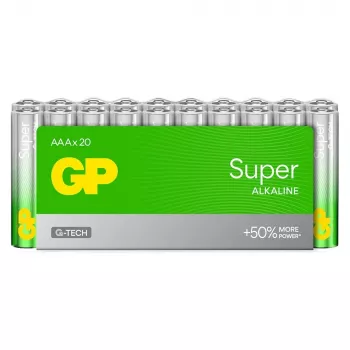 GP Super Alkaline AAA-batterier LR03 20-pak G-TECH