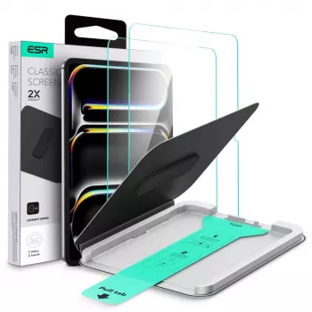 ESR Ultrafit panserglas-skærmbeskyttelse til Apple iPad Pro 11 inch (5./6. generation, 2024-2025) - 2-pak