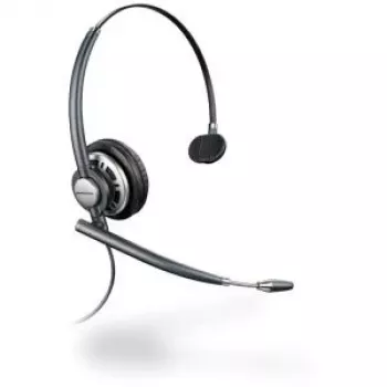 Poly EncorePro HW710 kablet monaural headset med støjreducerende mikrofon, Quick Disconnect, sort