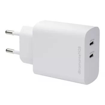 dbramante1928 re-charge 45W Dual-USB-C-PD væglader - hvid (EU)