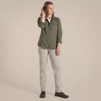 Craghoppers NosiLife Pro Convertible Trousers III Women's Soft Mushroom Size M