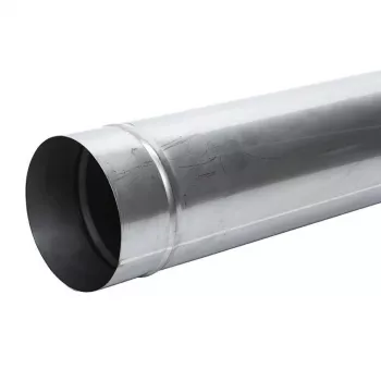 Skorstensrør med diameter 160 mm, 1 m, sortstål, enkeltvægget, høj temperatur
