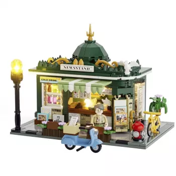 LUMIBRICKS F9023 fritstående bladholder af stål, sort pulverlakeret, enkelt rum