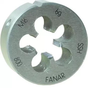 FANAR Round Threading Die M18 x 2.50 mm HSS DIN 223