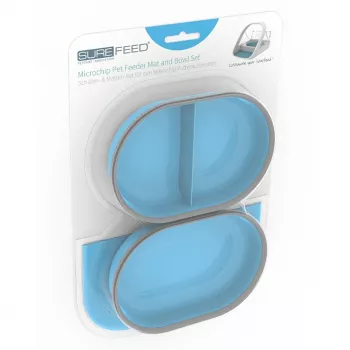 SEGULA 70950 kombineret kattefoder- og vanddispenser, plast, blå, 0,4 L