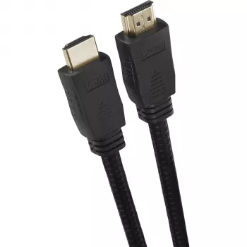 One For All Premium High Speed HDMI-kabel med Ethernet, 3,0 m, 4K@60Hz, HDR, ARC, HDCP 2.2, forgyldt, sort