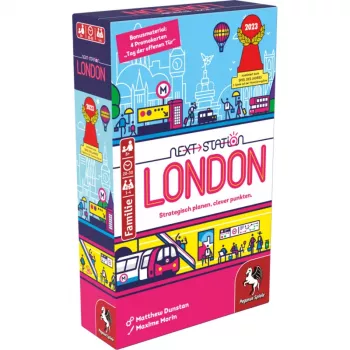PEGASUS Next Station London – flip-and-write-brætspil, 1–4 spillere, fra 8 år